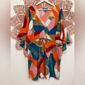 5/$30 Cupshe Color Block Kimono Mini Dress L